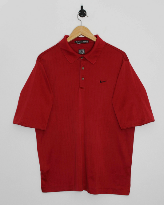00s Nike Tiger Woods Red Polo-Shirt (L)
