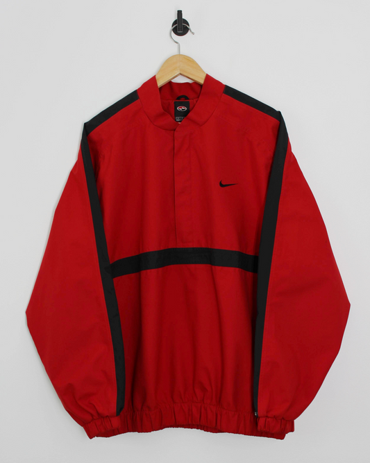 90s Nike Yin Yang Red/Black Half-Zip Windbreaker (L/XL)