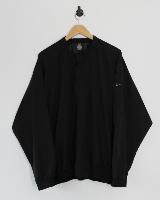 00s Nike Black Buttoned Windbreaker (L)