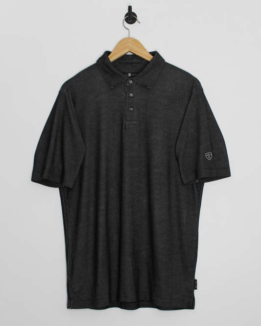 00s Nike Tiger Woods Shield Logo Grey Polo-Shirt (M)