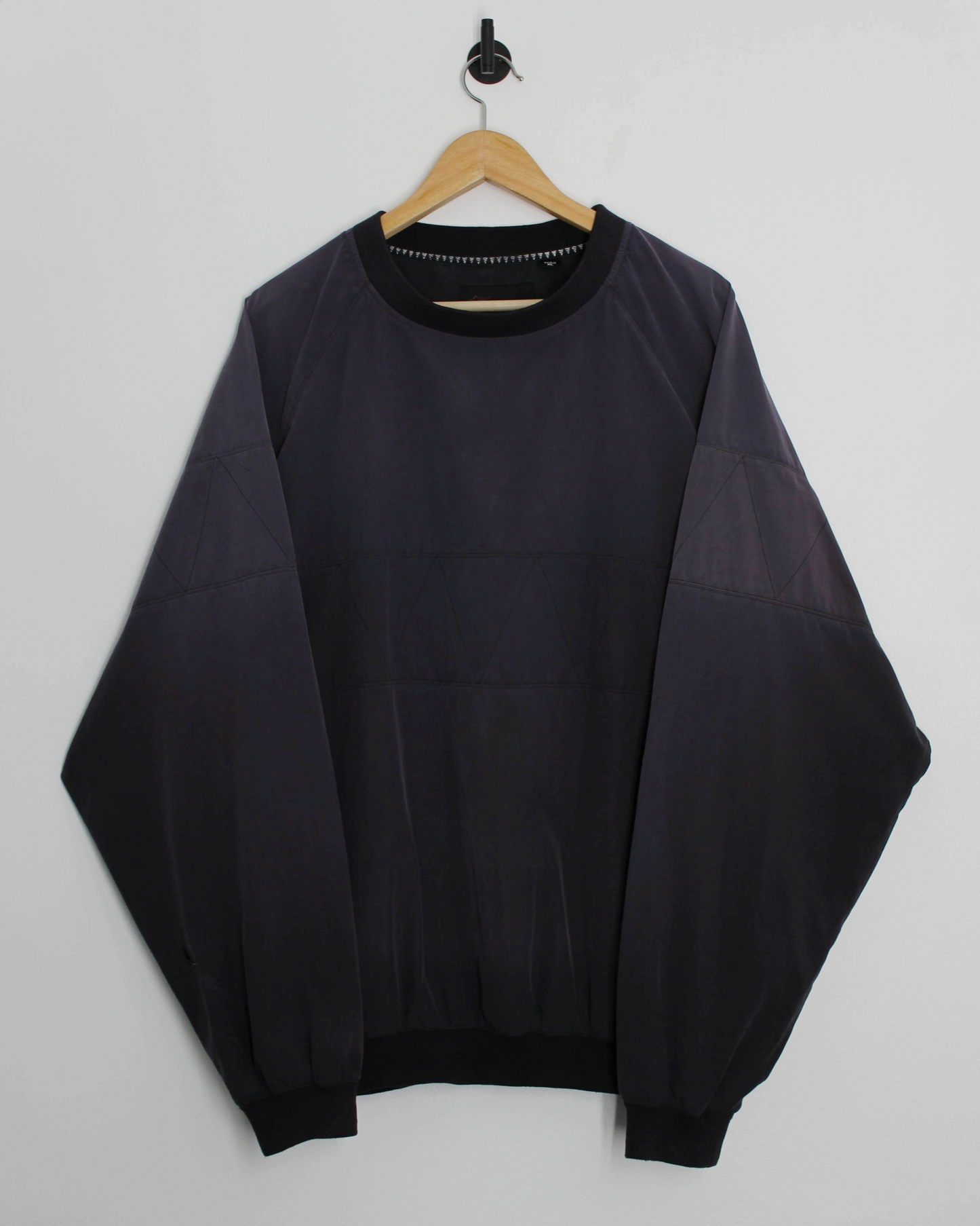 90s Greg Norman Washed Black Crewneck Windbreaker (L)