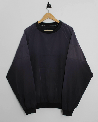 90s Greg Norman Washed Black Crewneck Windbreaker (L)