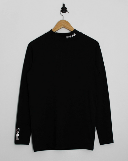 00s Ping Black Long Sleeve Mock Neck (M)
