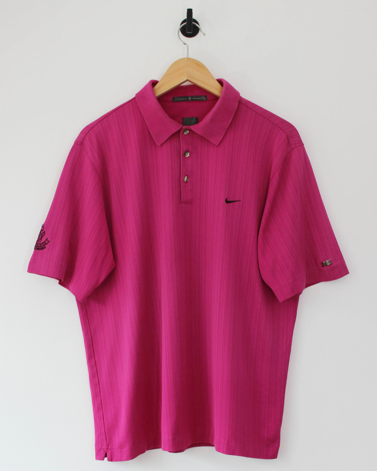 00s Nike Tiger Woods St Andrews Magenta Polo-Shirt (L)