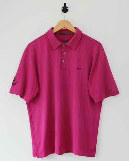 00s Nike Tiger Woods St Andrews Magenta Polo-Shirt (L)