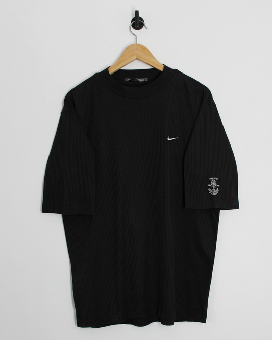 2005 Open Championship Tiger Woods Black Mock Neck Golf Shirt (M)