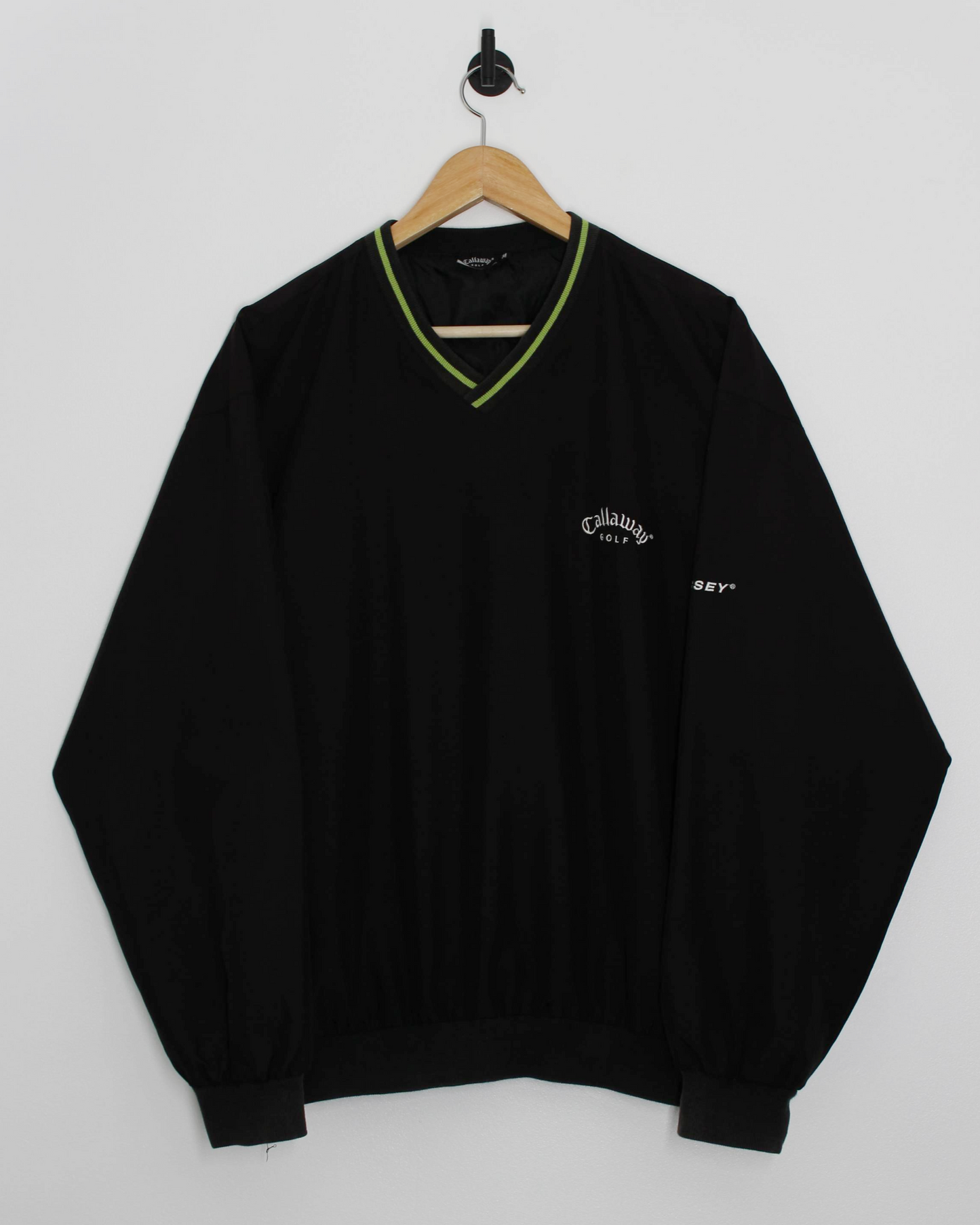 Callaway Black/Green V-Neck Windbreaker (M)