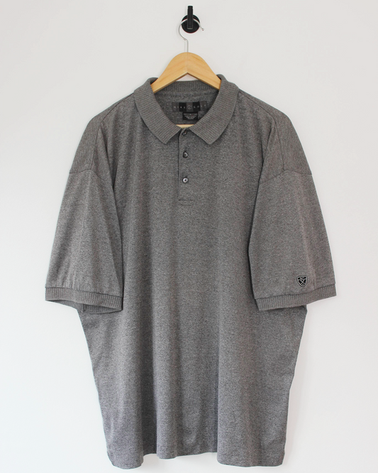 00s Nike Grey Cotton Polo-Shirt (XL)