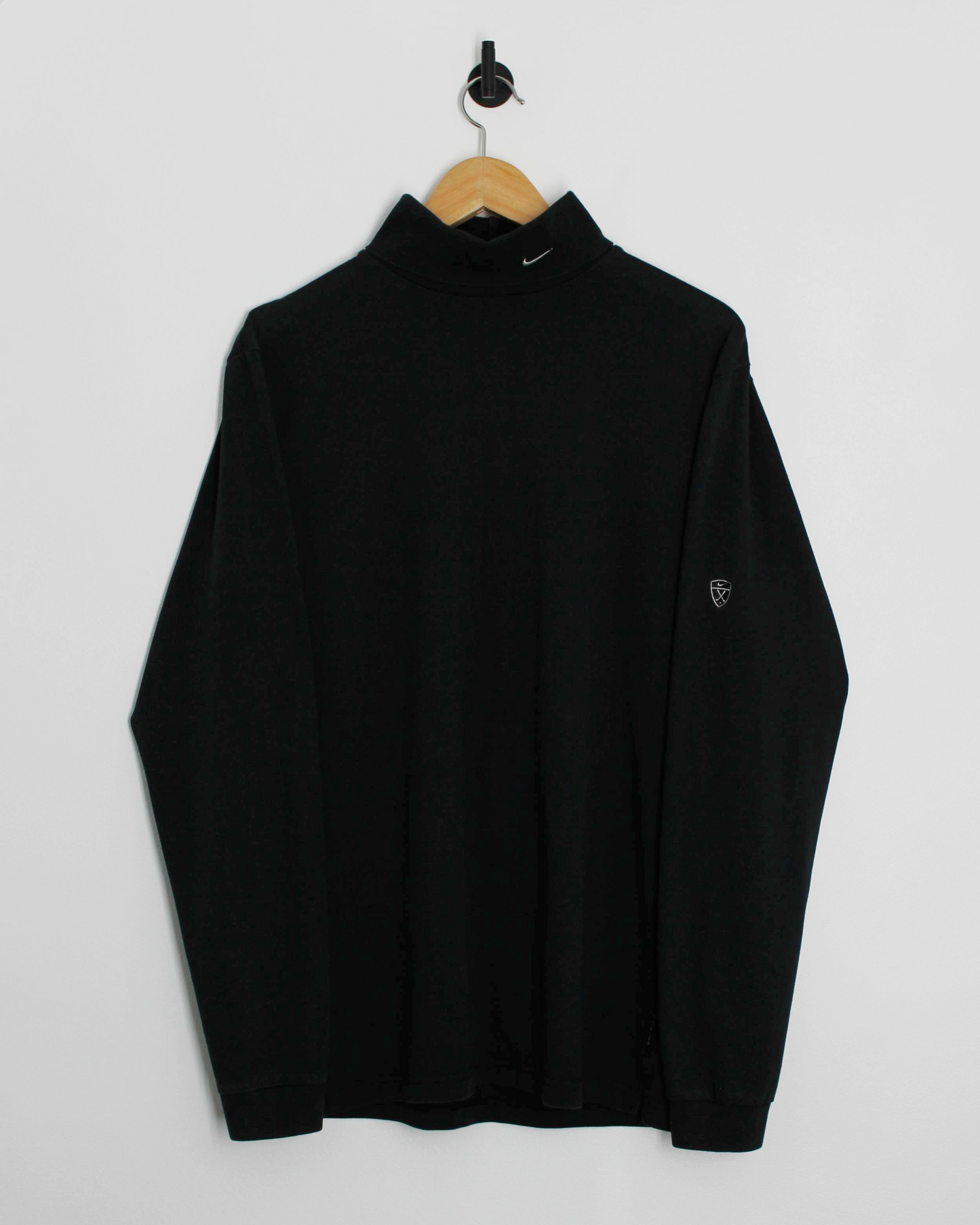 00s Nike Shield Logo Long Sleeve Turtle Neck Golf Shirt (M)