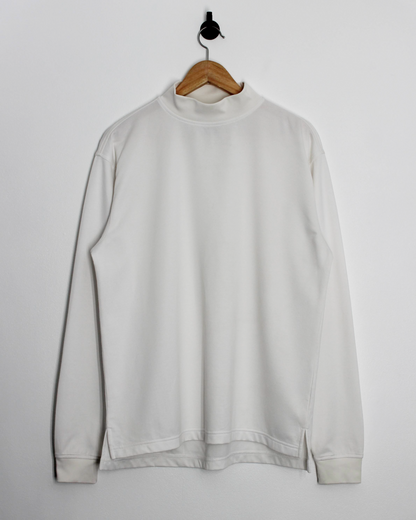 00s Foot-Joy White Long Sleeve Mock Neck Golf Shirt (L)