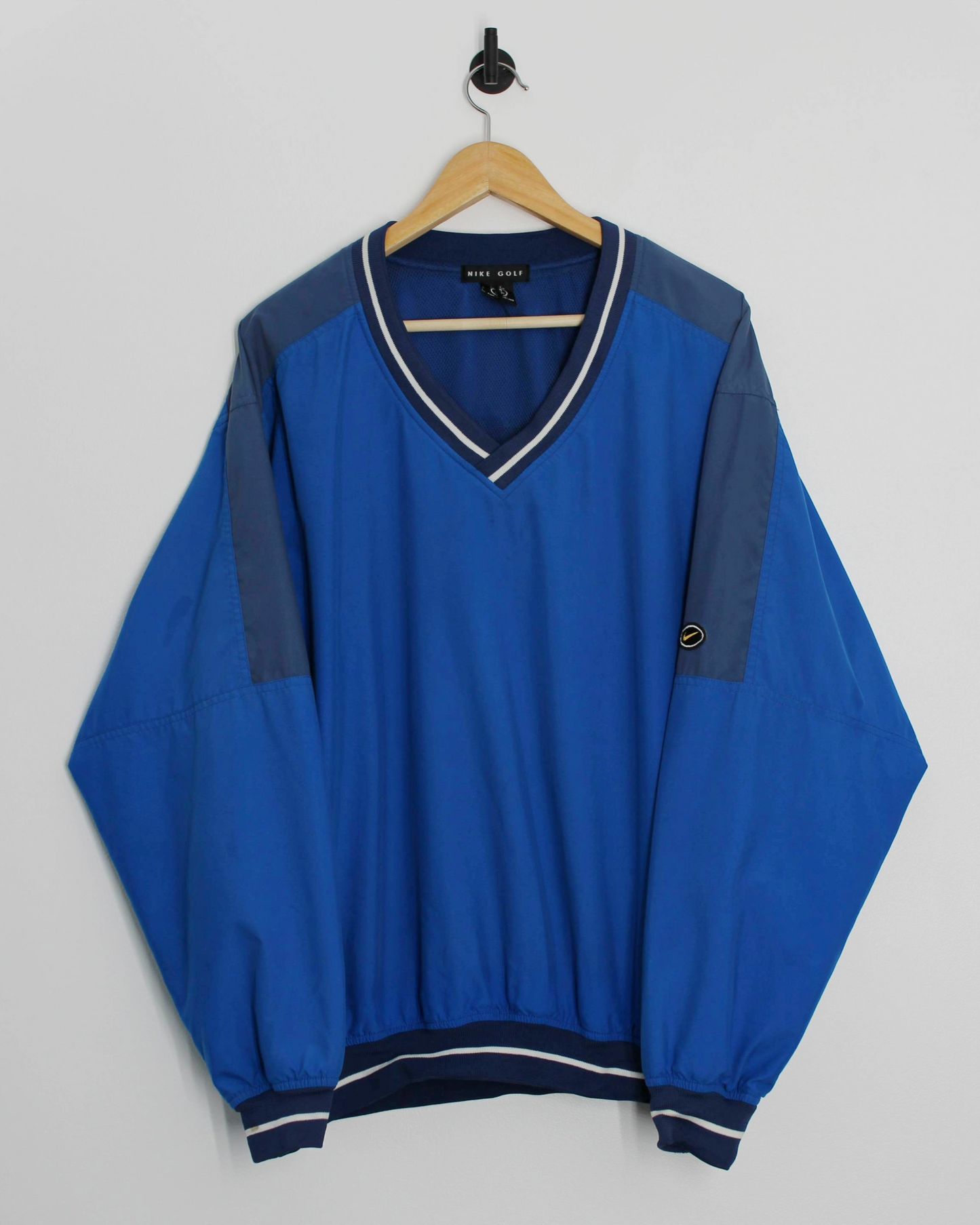 90s Nike Blue V-Neck Windbreaker (M)
