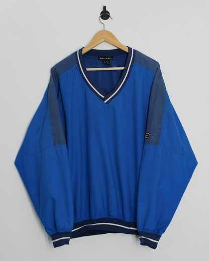 90s Nike Blue V-Neck Windbreaker (M)