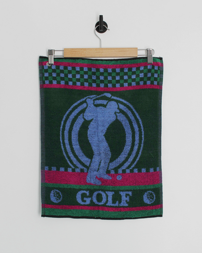 90s Abstract Green/Blue/Pink Golf Towel