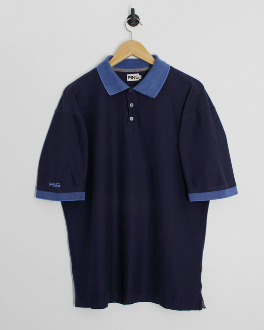 00s Ping Navy/Blue Polo-Shirt (L)
