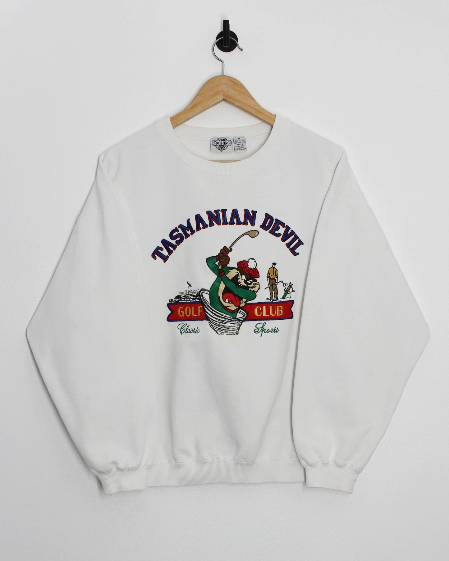 90s Tasmanian Devil White Graphic Sweatshirt (S)