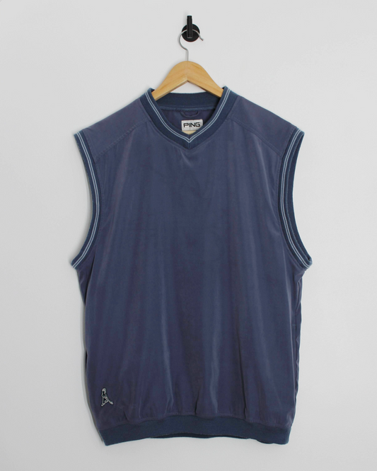 00s Ping Slate Blue V-Neck Golf Vest (L)