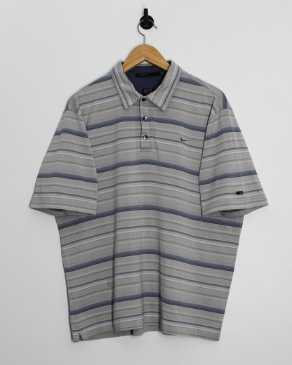 00s Nike Tiger Woods Grey/Blue Polo-Shirt (L)