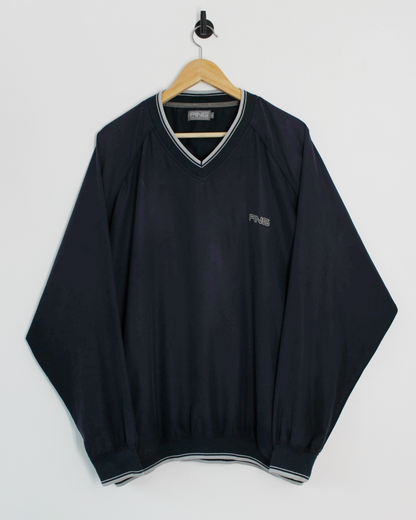 00s Ping Navy V-Neck Windbreaker (XL)