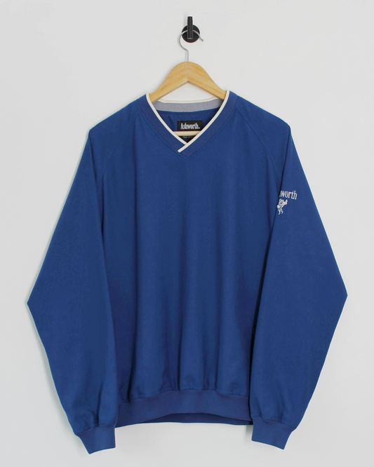90s Ashworth Blue V-Neck Windbreaker (S)