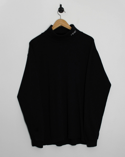 00s Ping Black Long Sleeve Turtle Neck Golf Top (L)