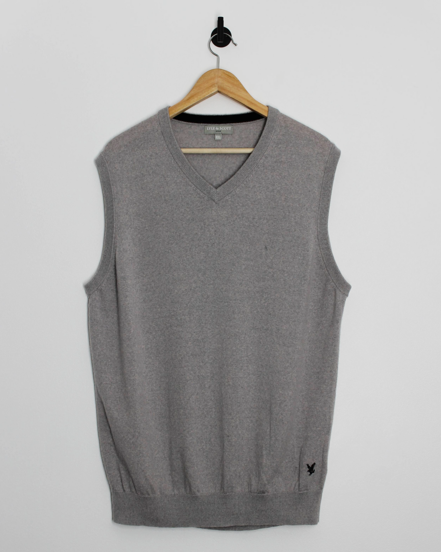 Lyle & Scott Grey Wool Golf Vest (XXL)