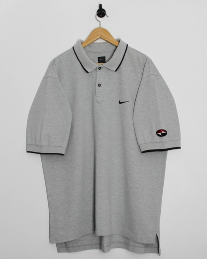 90s Nike Yin Yang Grey Polo-Shirt (XL)