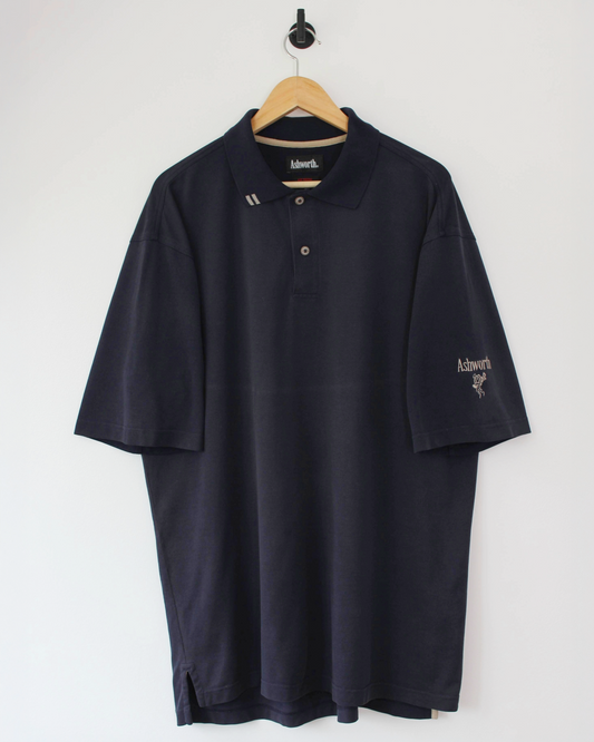 00s Ashworth EZ Tech Navy Polo-Shirt (XL/XXL)