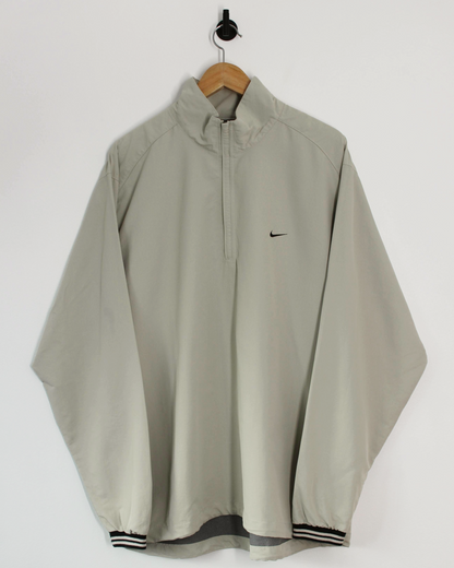 00s Nike Cream Quarter Zip Light Jacket (XL)