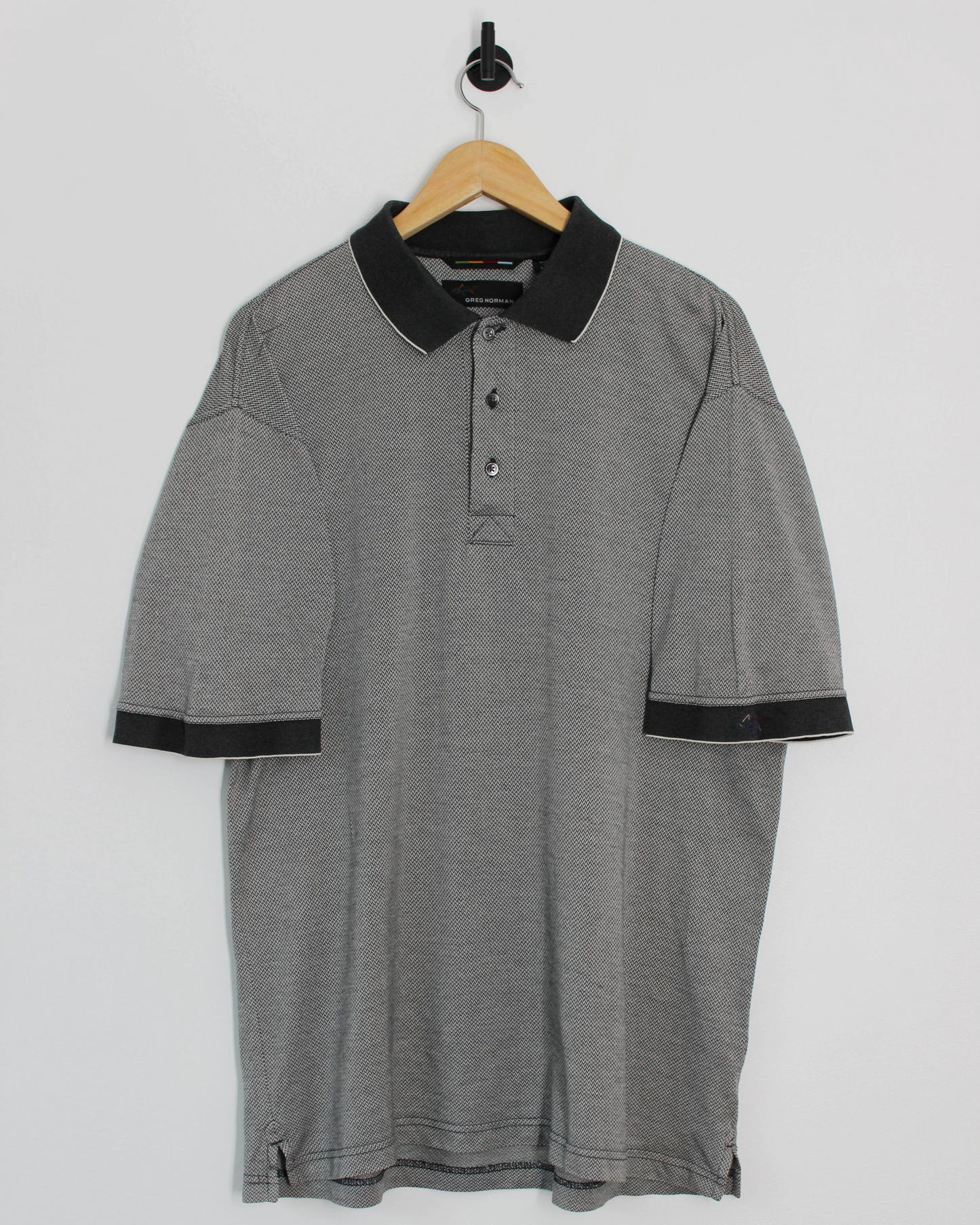 00s Greg Norman Woven Polo-Shirt (M)