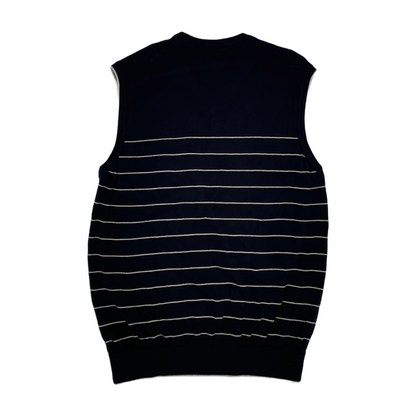 Nike Black/White Striped Golf Vest (L)