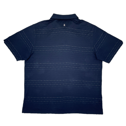 Nike Tiger Woods Navy Striped Polo-Shirt (XL)