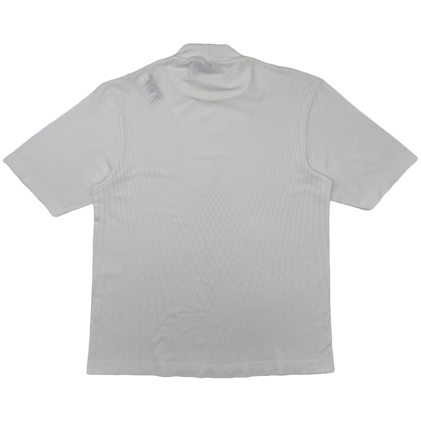 Nike Tiger Woods Patterned White Mock Neck Golf Shirt (M)