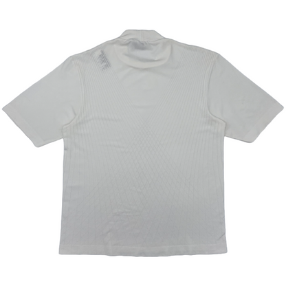 Nike Tiger Woods Patterned White Mock Neck Golf Shirt (M)