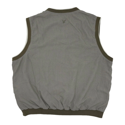 Lyle & Scott Khaki Chequered Golf Vest (XL)