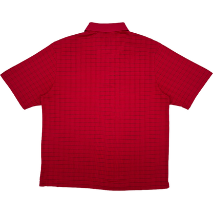 Nike Tiger Woods Red/Black Striped Polo-Shirt (L)