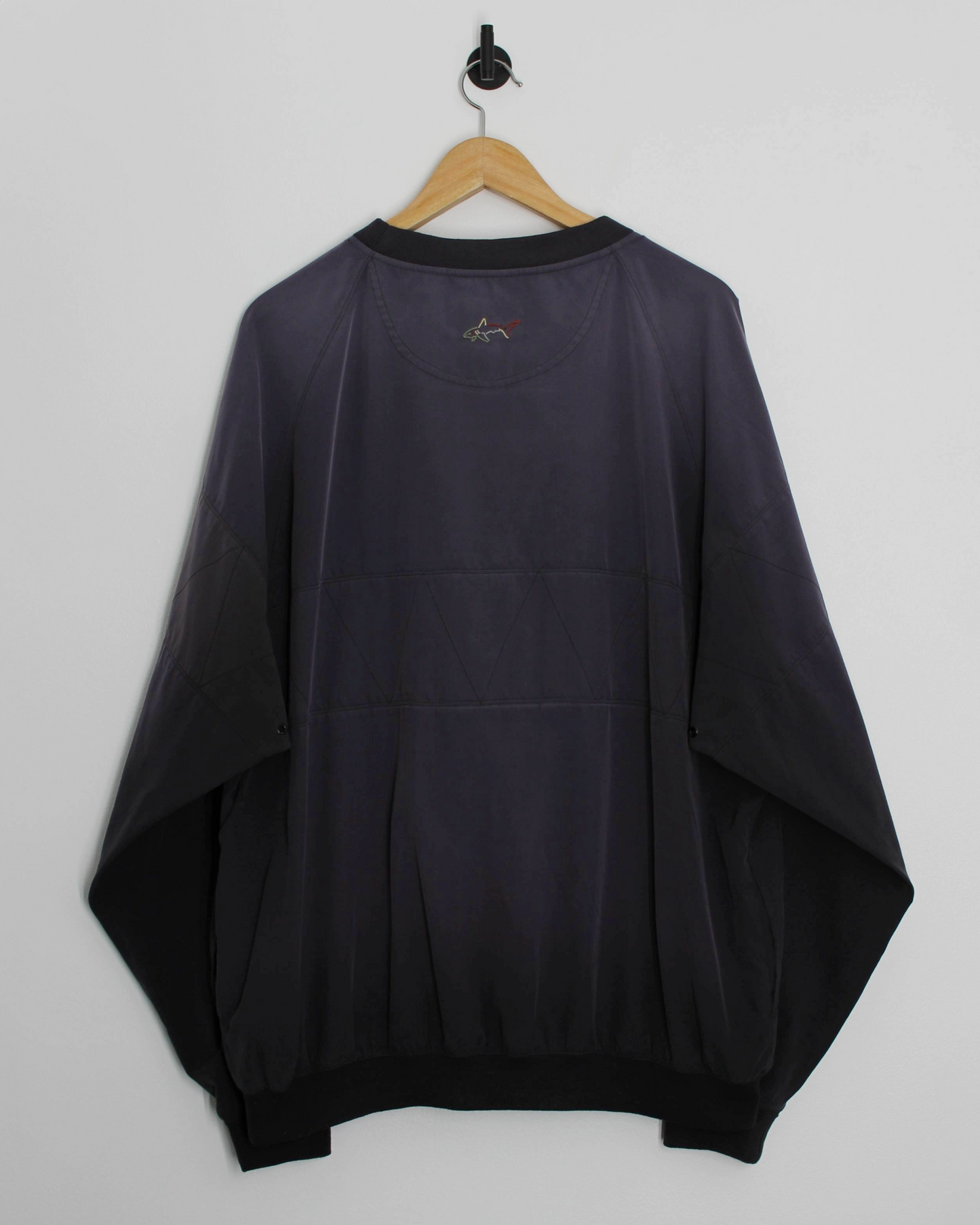 90s Greg Norman Washed Black Crewneck Windbreaker (L)