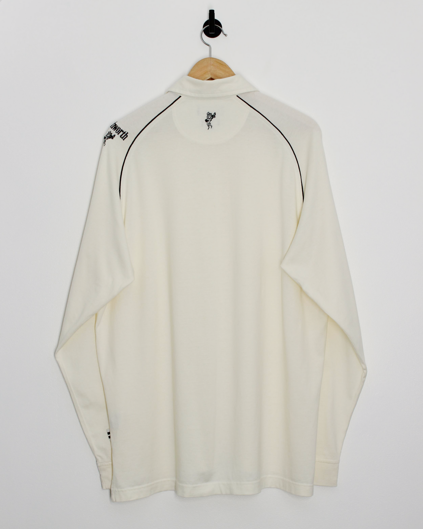 Ashworth Cream Long Sleeve Polo-Shirt (L)