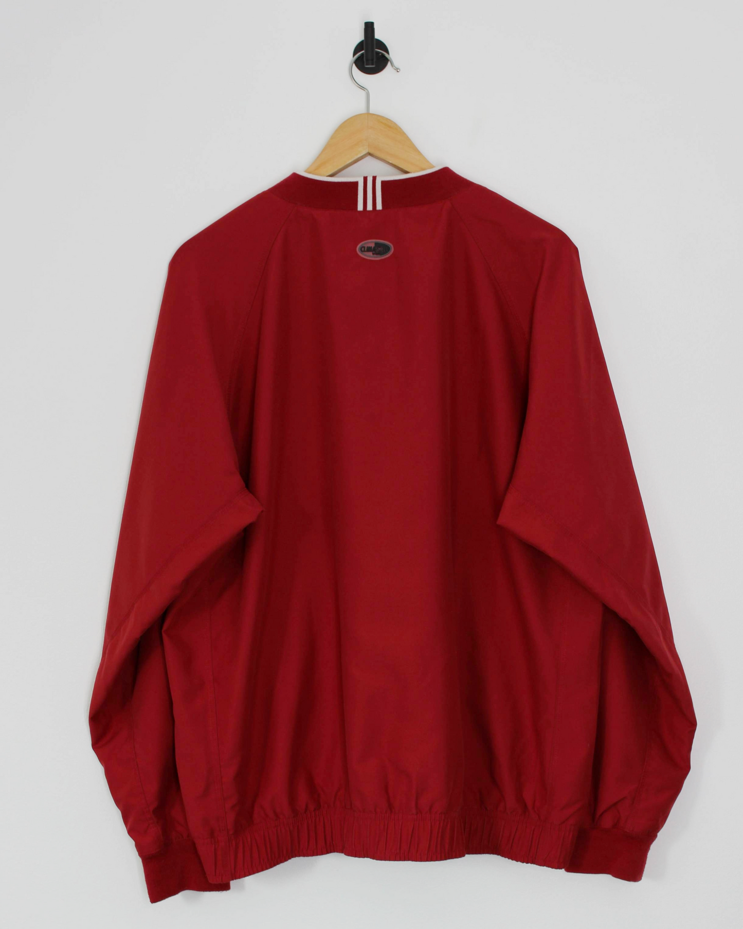 00s Adidas Geneva National Red V-Neck Windbreaker (M)