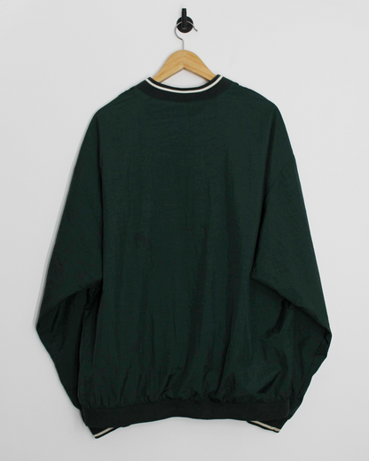 90s Reebok Green V-Neck Windbreaker (L)