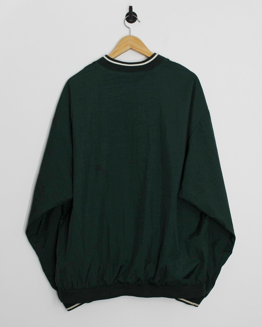 90s Reebok Green V-Neck Windbreaker (L)