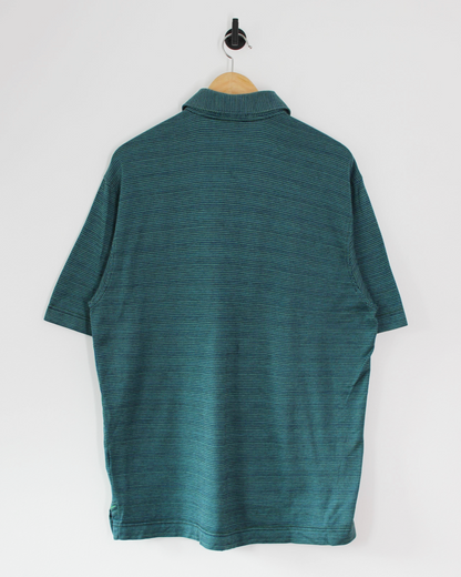 Callaway Blue/Green Zipped Polo-Shirt (L)