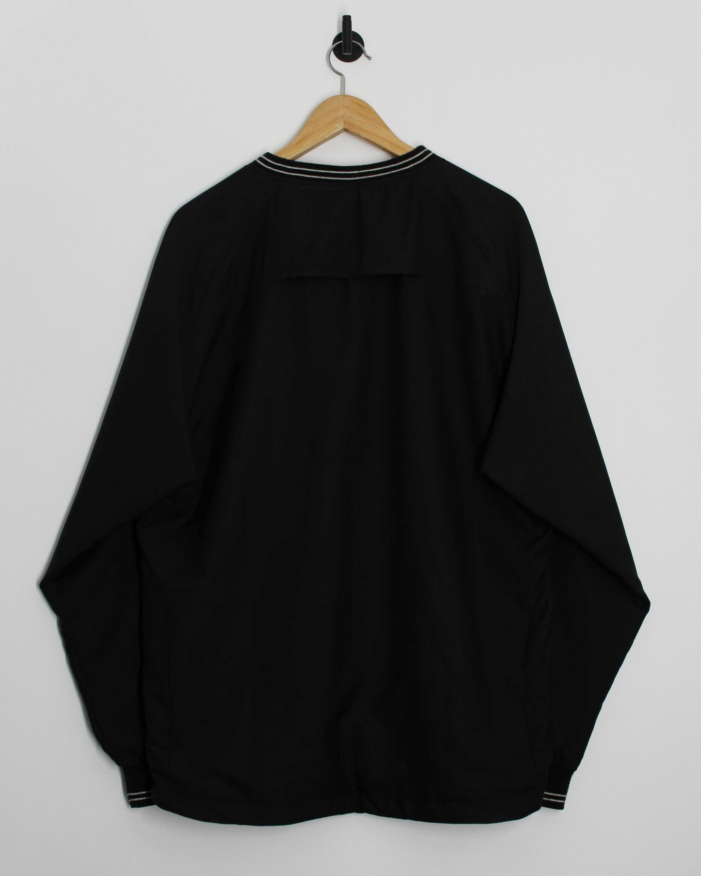 00s Nike Black/White V-Neck Windbreaker (L)