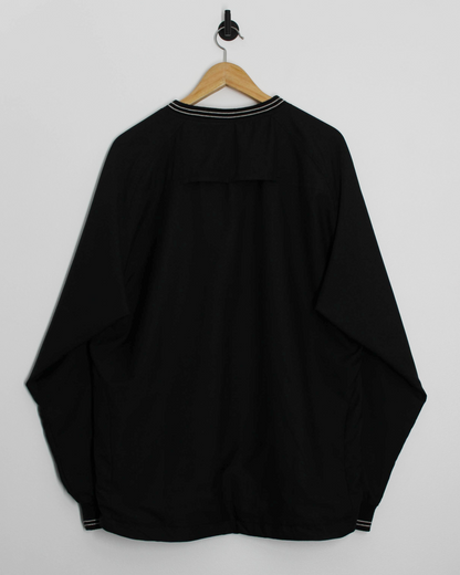 00s Nike Black/White V-Neck Windbreaker (L)