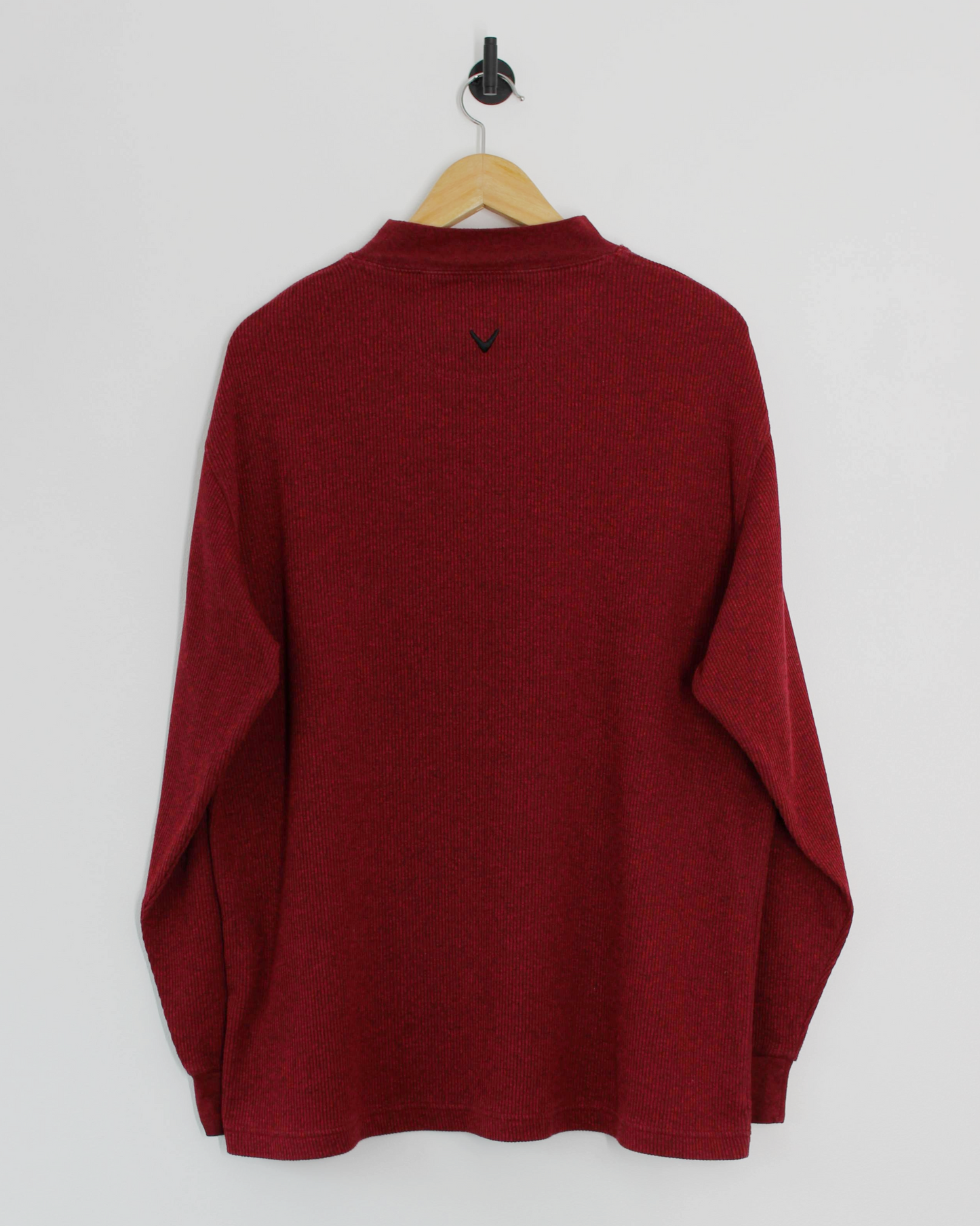 00s Callaway Red Ribbed Mock Neck (L)