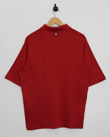 00s Nike Tiger Woods Red Polo-Shirt (L)