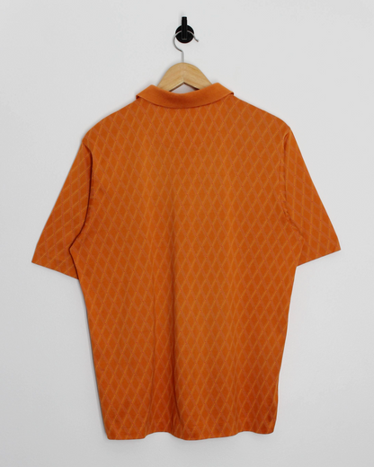 00s Nike Tiger Woods Orange Abstract Polo-Shirt (M)