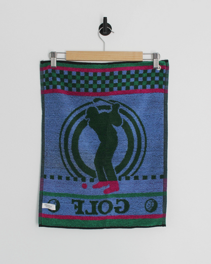 90s Abstract Green/Blue/Pink Golf Towel