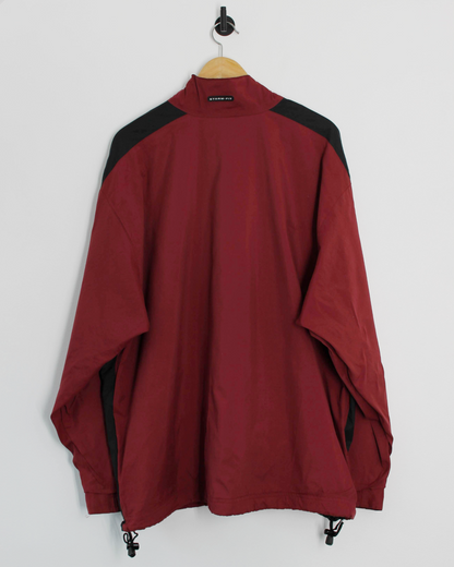 00s Nike Shield Logo Storm-Fit Red/Black Quarter Zip Jacket (XL)