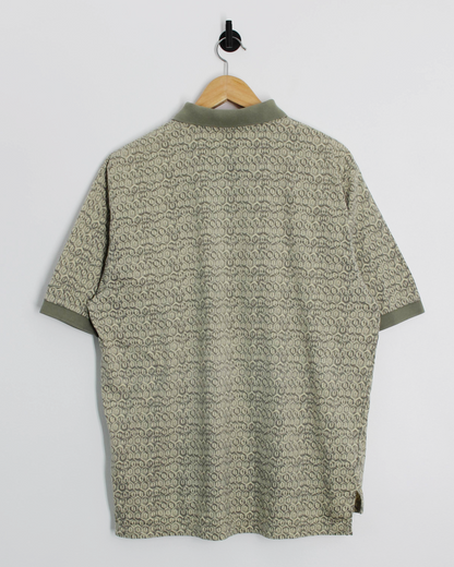 90s Nike Green Abstract Polo-Shirt (L)