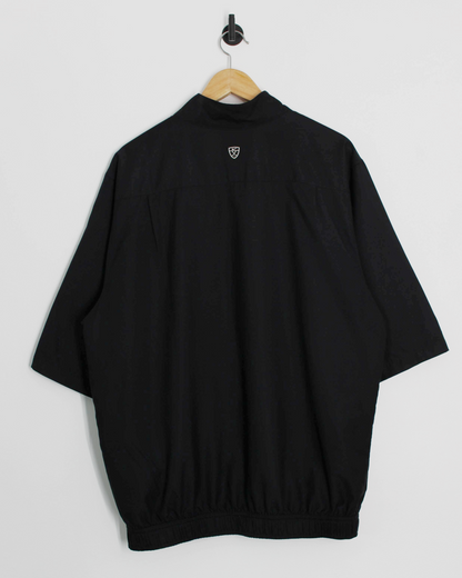 00s Nike Shield Logo Black Short Sleeve Windbreaker (L)